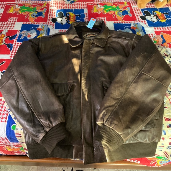 orvis leather bomber jacket
